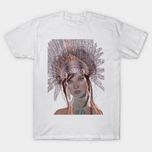 Headdress goddess mauve T-Shirt